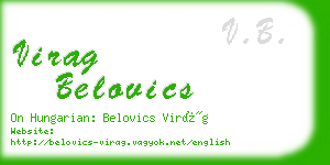 virag belovics business card